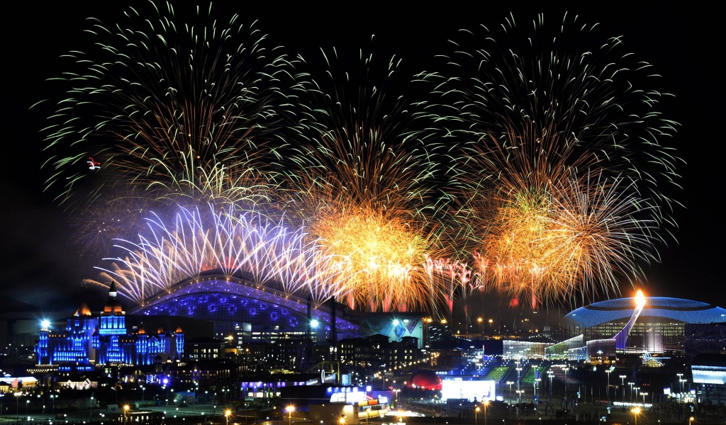 Fireworks Winter Olympics Sochi 2014