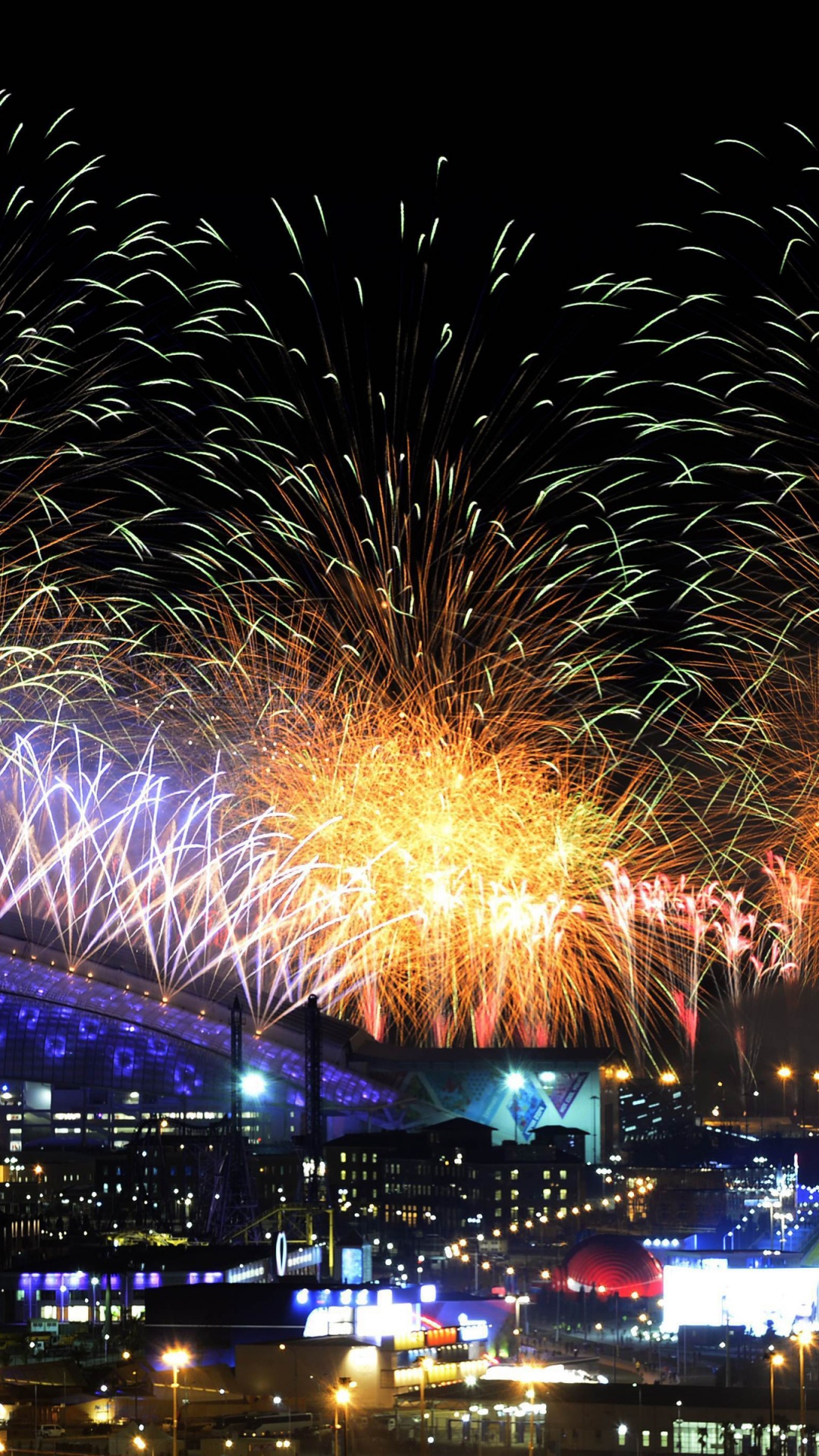 Fireworks Winter Olympics Sochi 2014