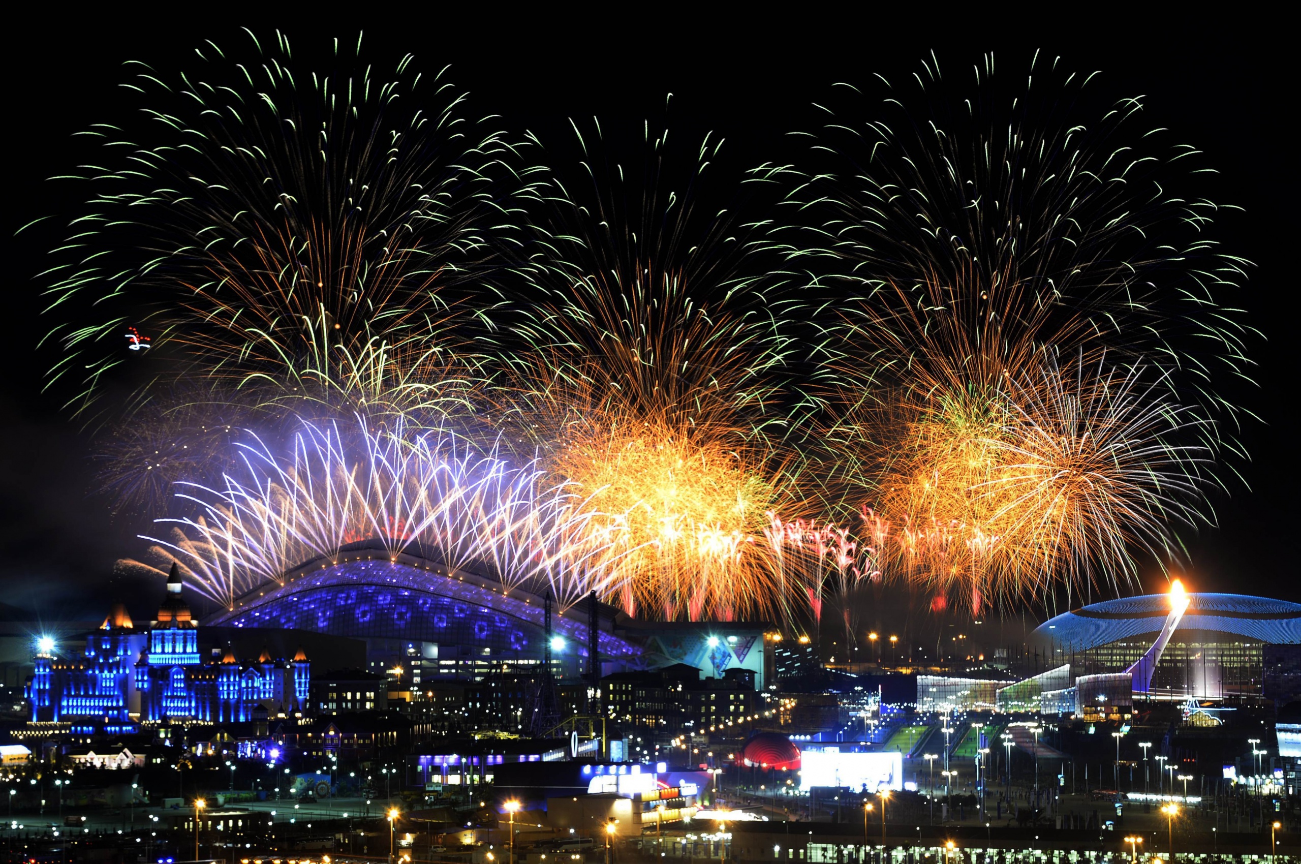 Fireworks Winter Olympics Sochi 2014