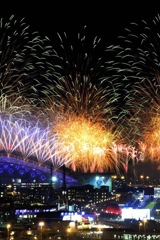 Fireworks Winter Olympics Sochi 2014