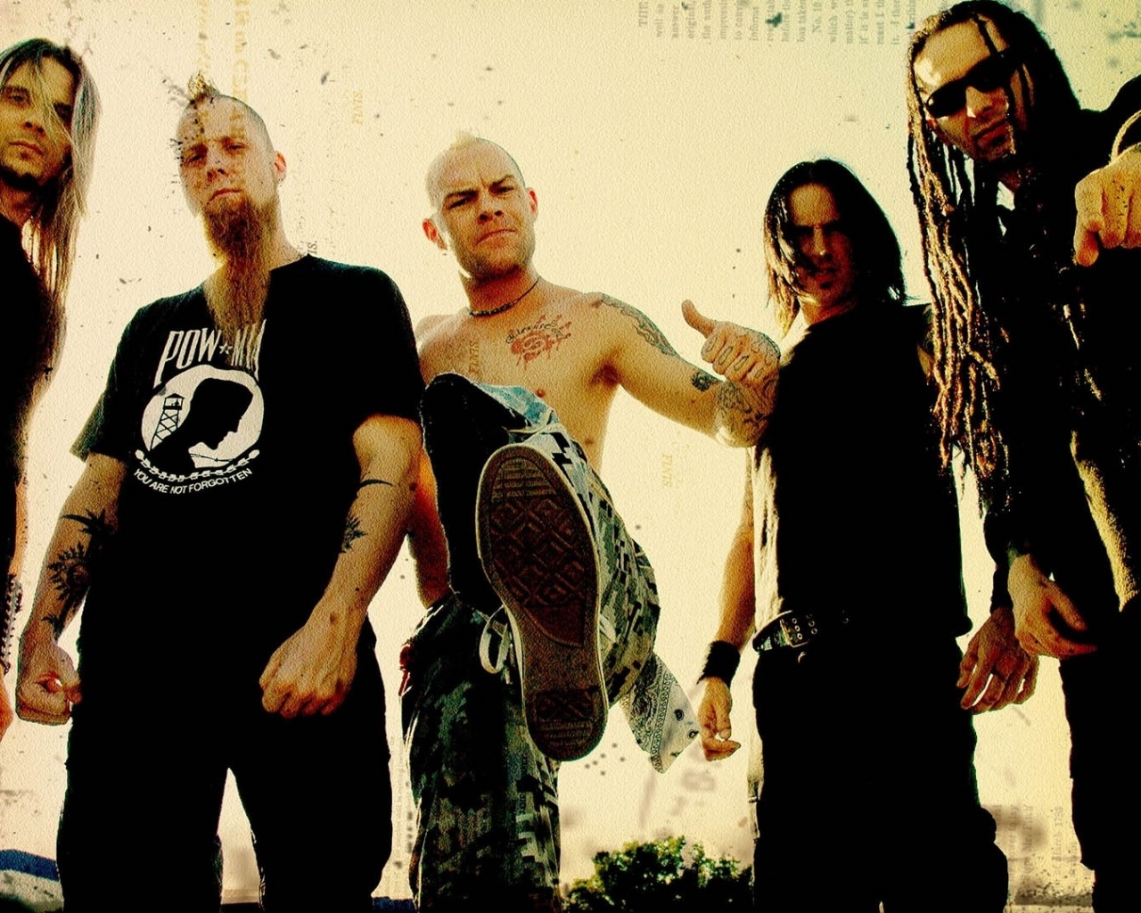 Five Finger Death Punch Tattoo Dreadlocks Shoes Beard