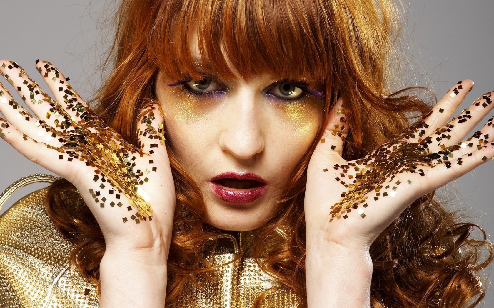 Florence The Machine Eyes Hair Lips Palms