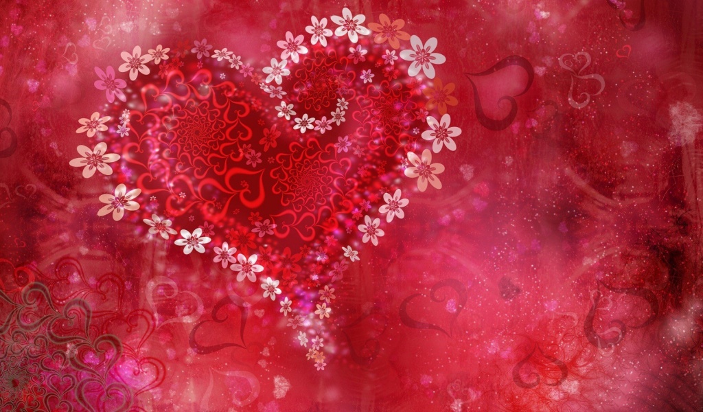Flower Heart For Valentines Day