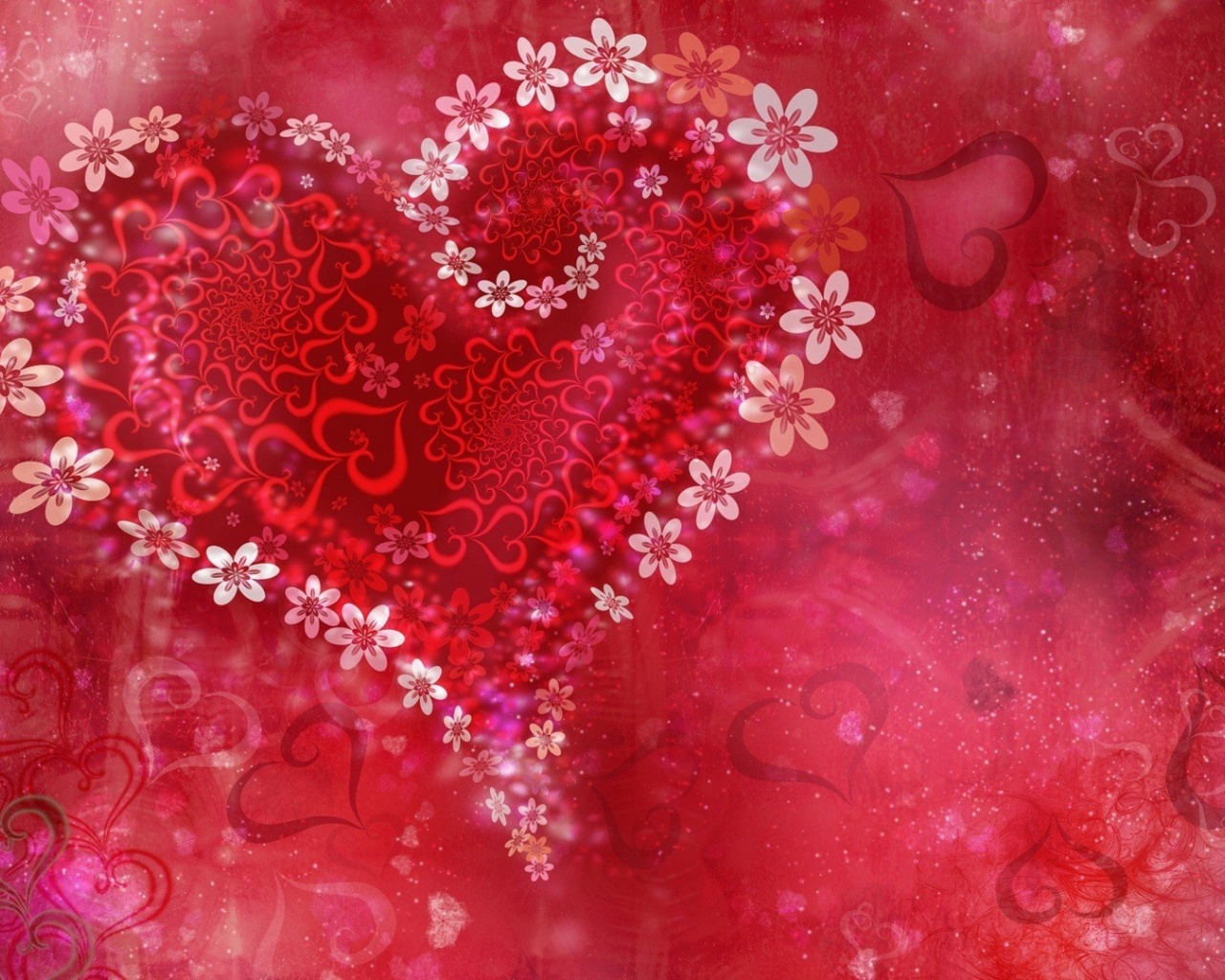 Flower Heart For Valentines Day