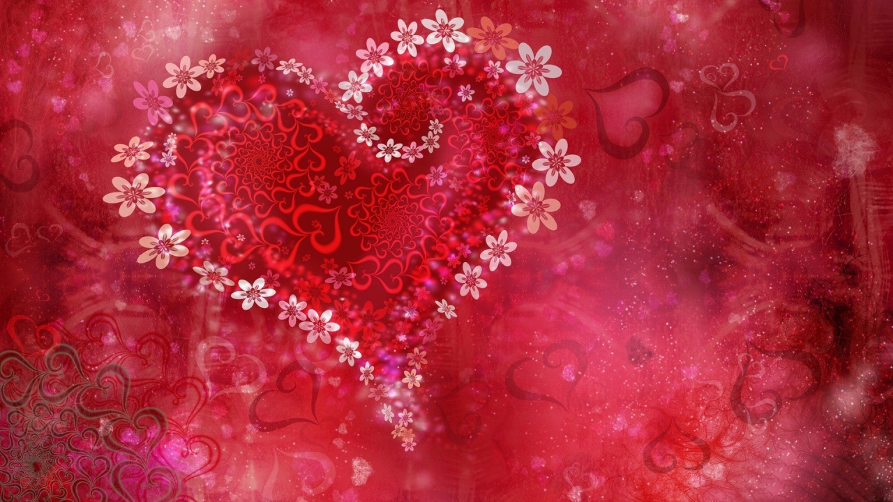 Flower Heart For Valentines Day
