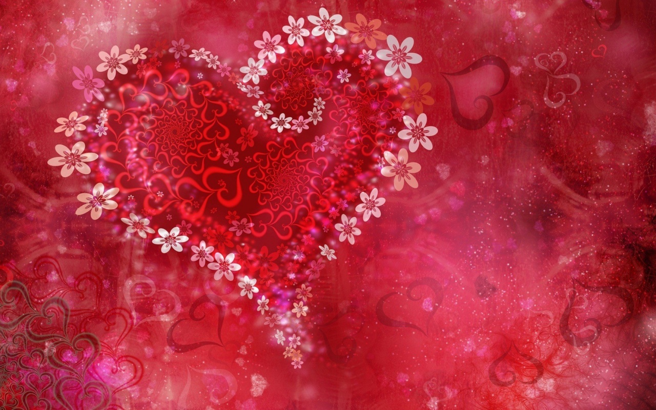 Flower Heart For Valentines Day