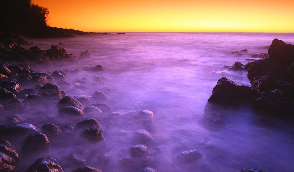 Flowing Surf After Sunset Hawaii