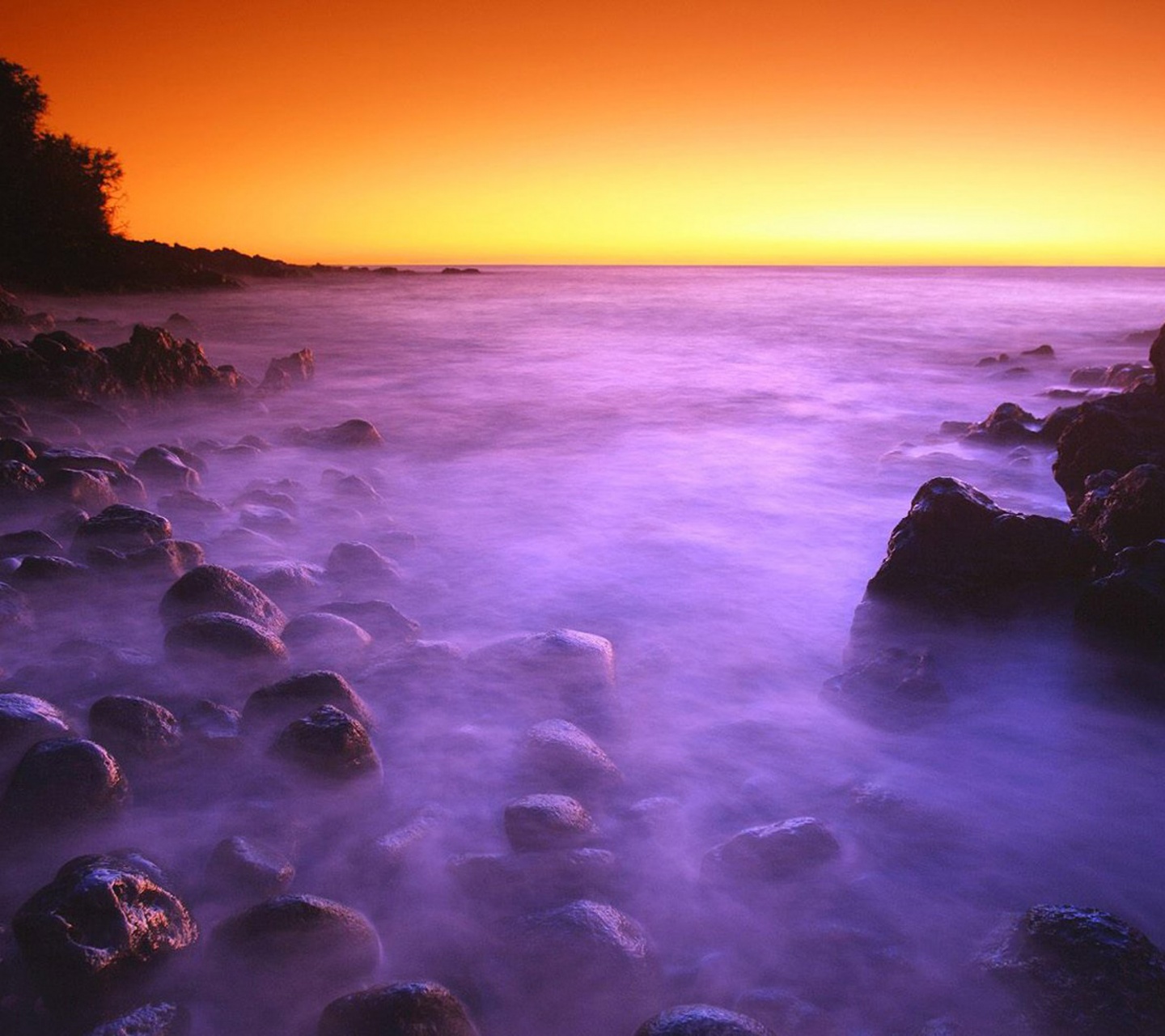 Flowing Surf After Sunset Hawaii