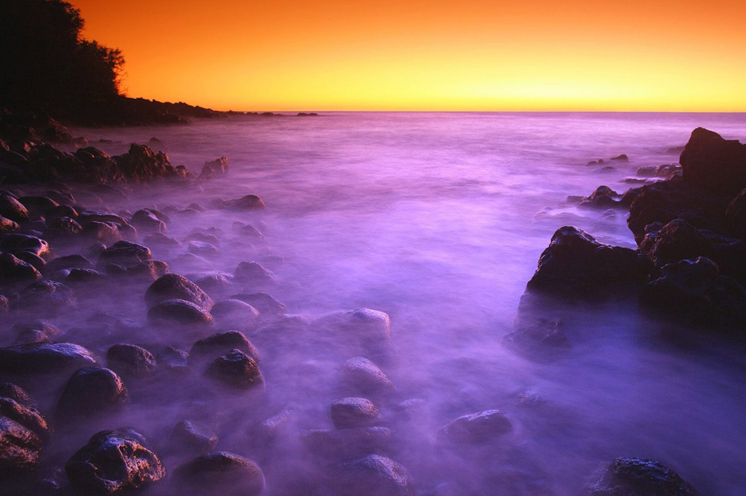 Flowing Surf After Sunset Hawaii