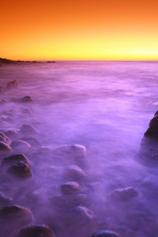 Flowing Surf After Sunset Hawaii