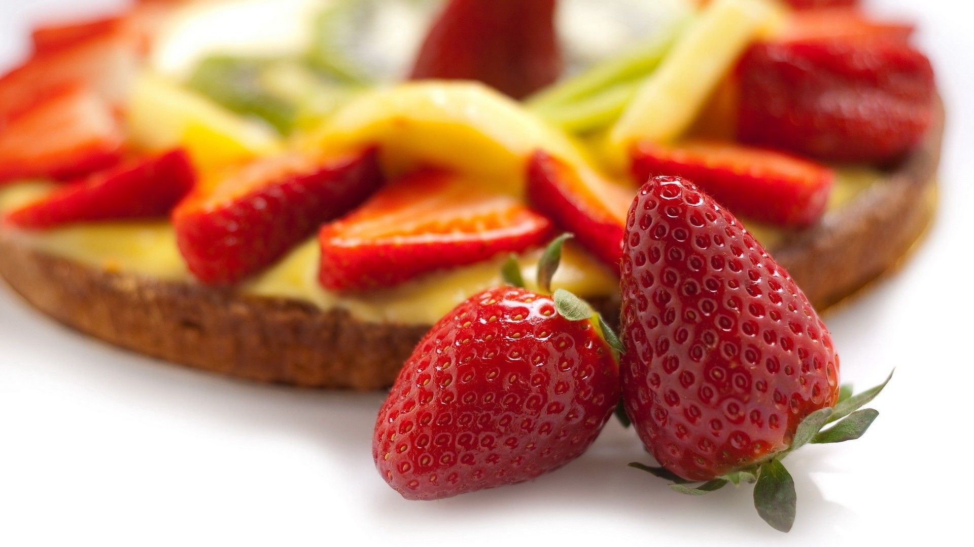 Food Cake Pie Strawberries