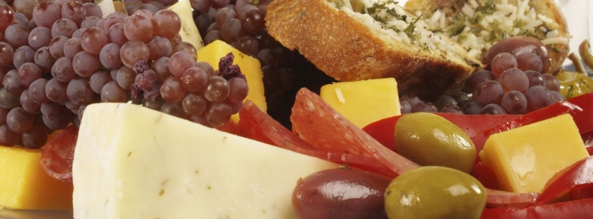 Food Cheese Bread Grapes Olives