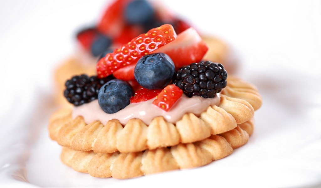 Food Cookies Desserts Berries