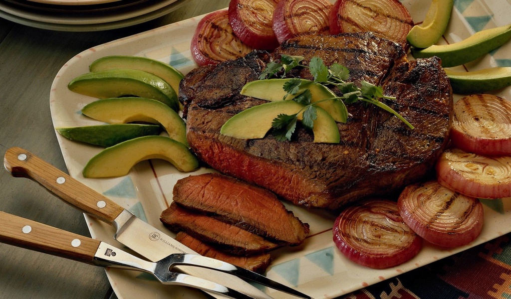Food Meat Onions Avocado