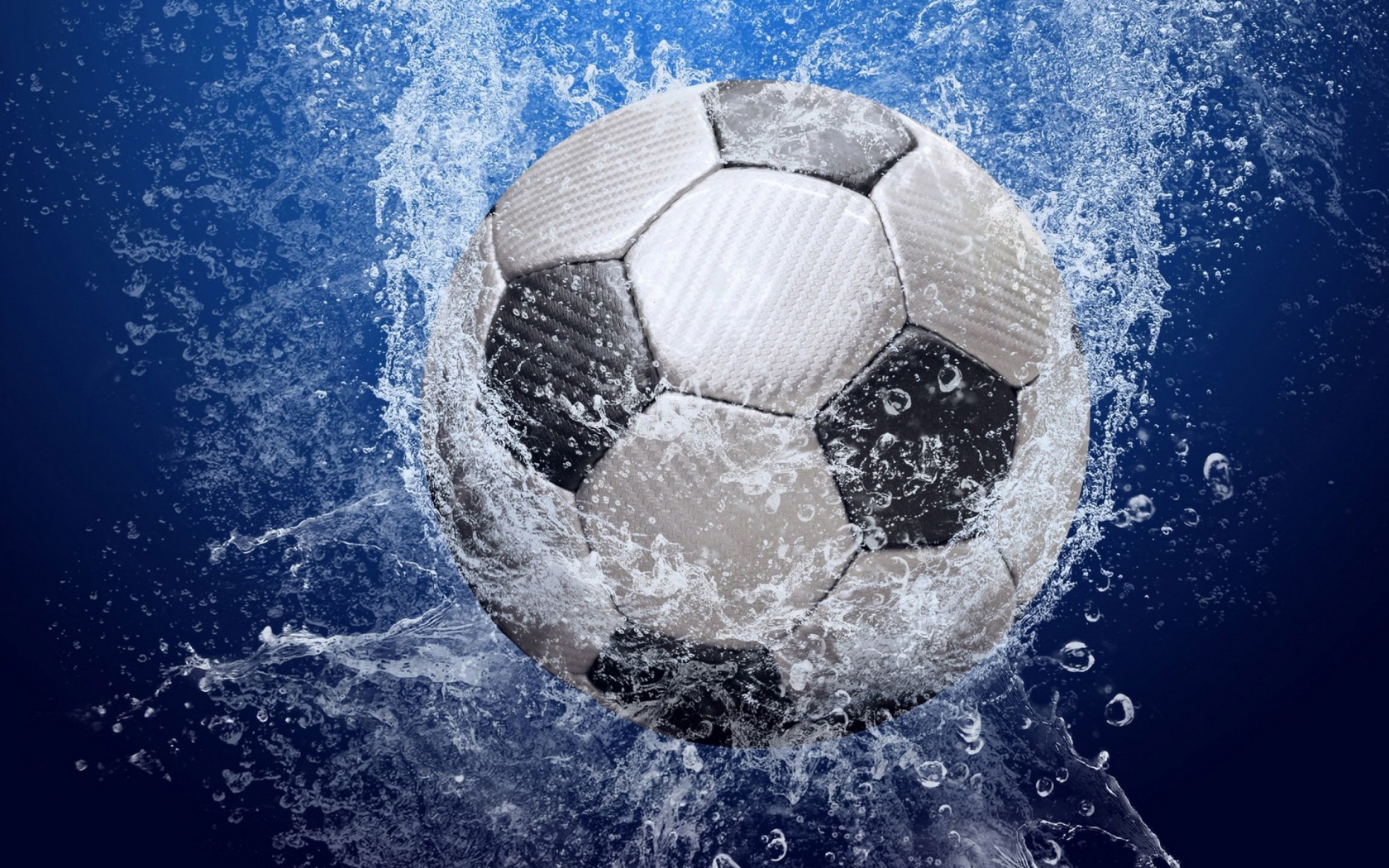 Football Ball In The Water