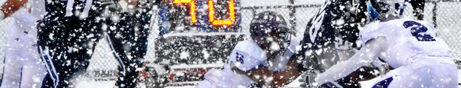 Football Match on a Snowy Blizzard