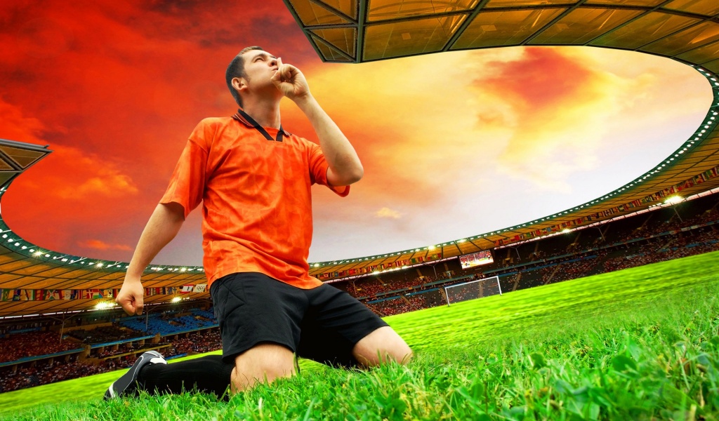 Football Player Celebrating A Goal