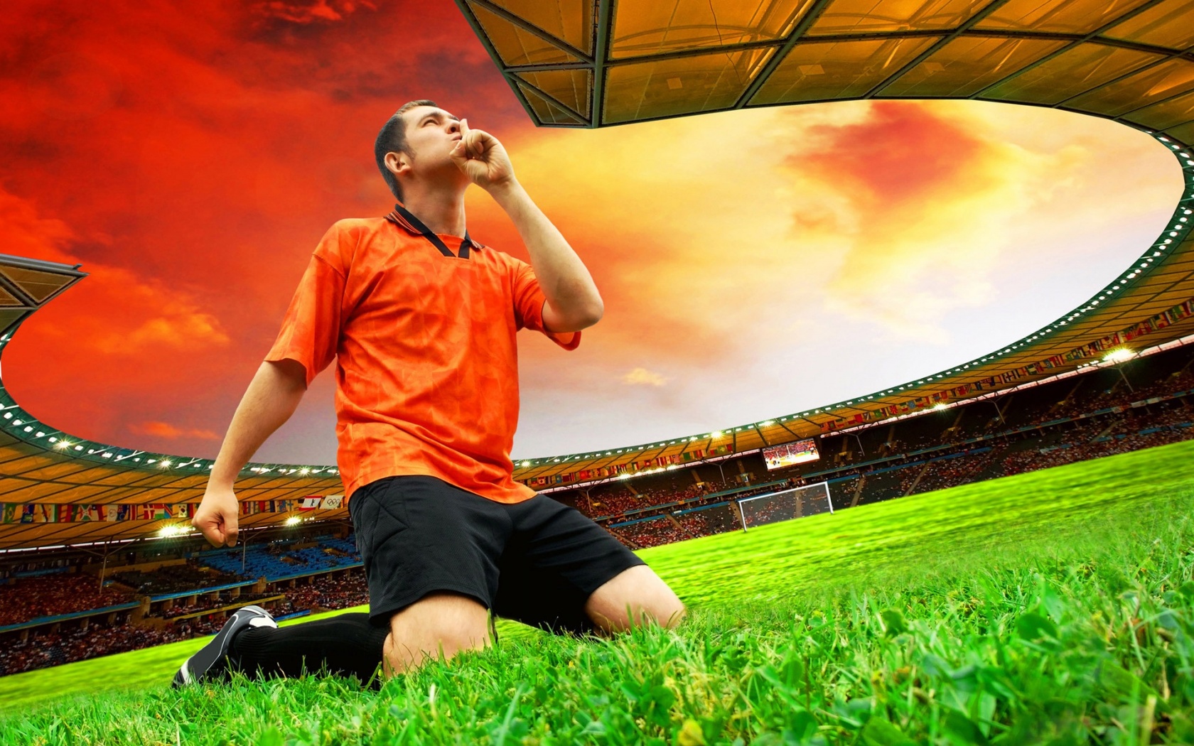 Football Player Celebrating A Goal