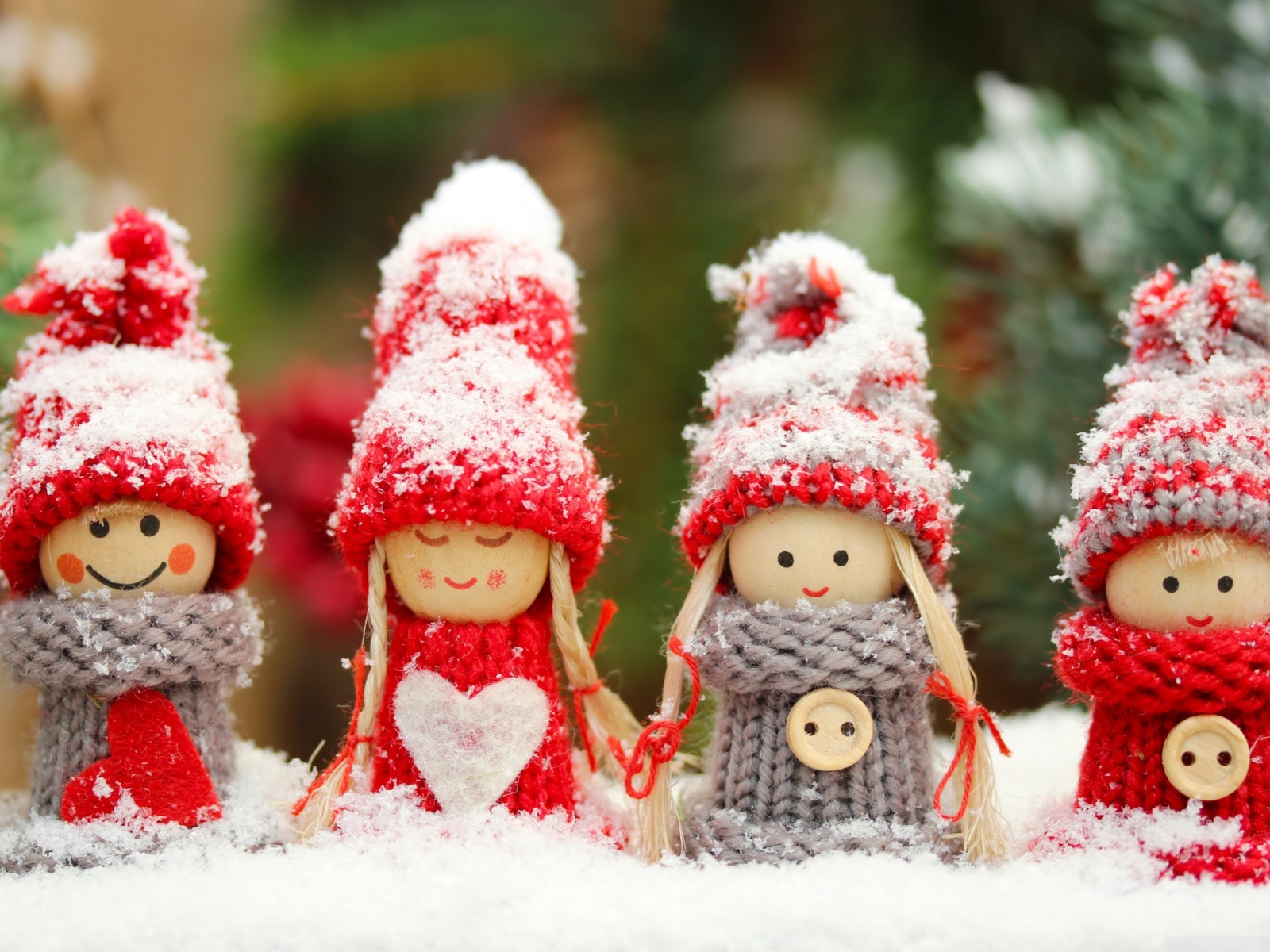 Four Winter Dolls