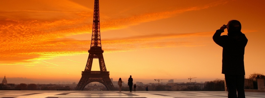 France Paris Evening Sunset People Sky Square Eiffel Tower City Landscape