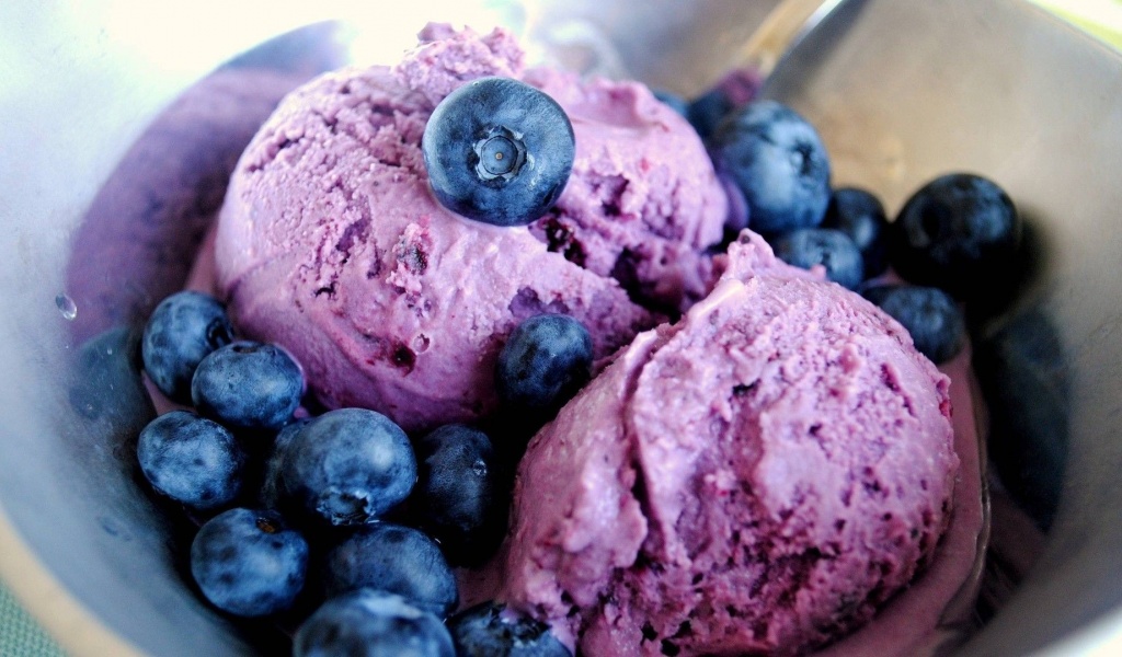 Fruits Food Ice Cream Blueberries