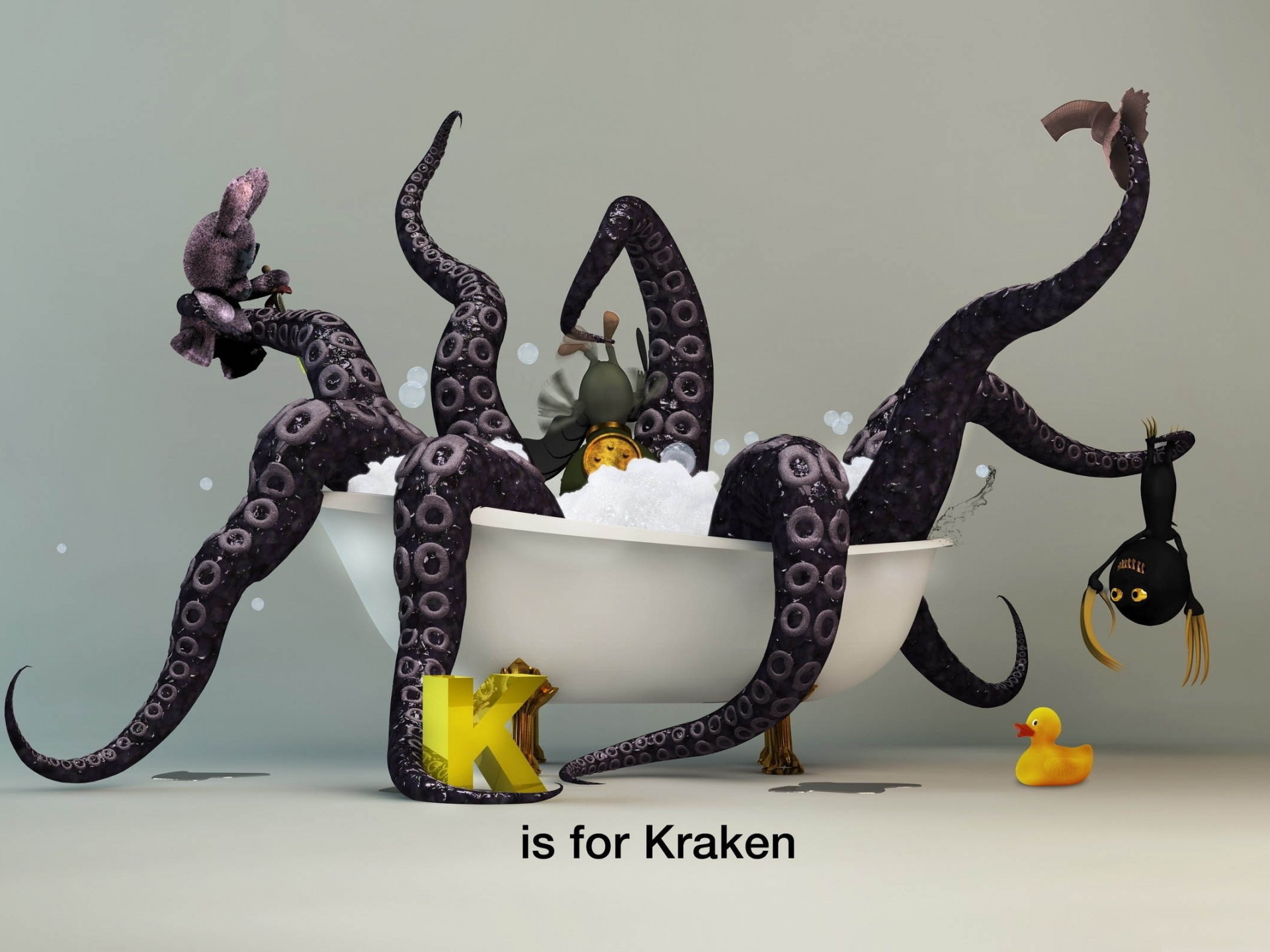 Funny Kraken Monster