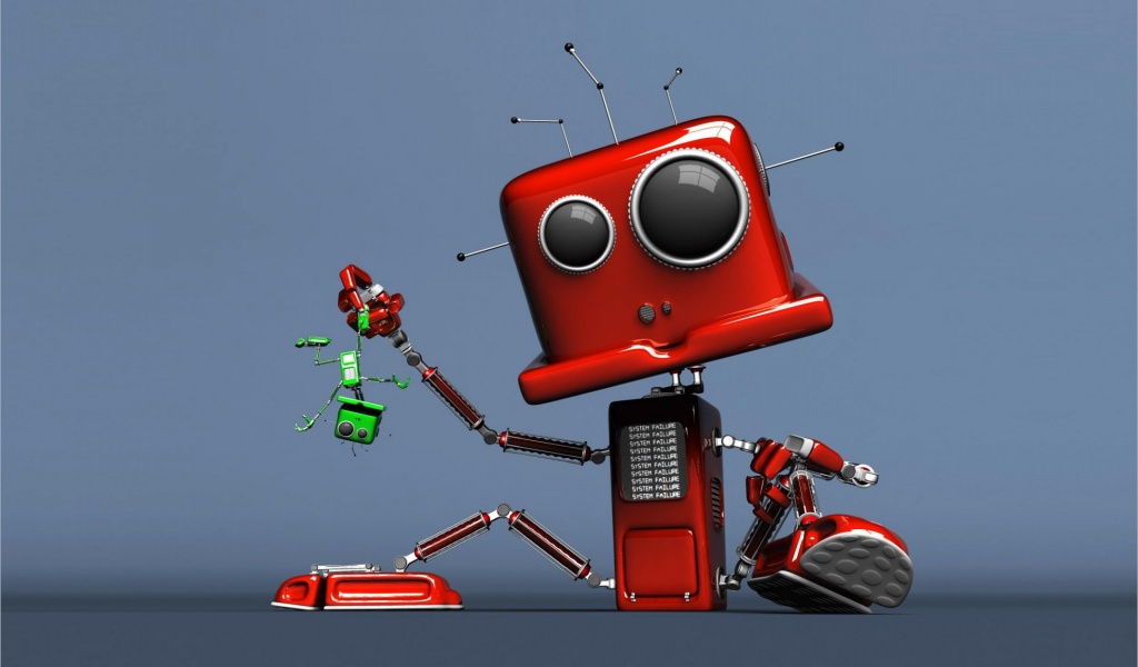 Funny Red Robot