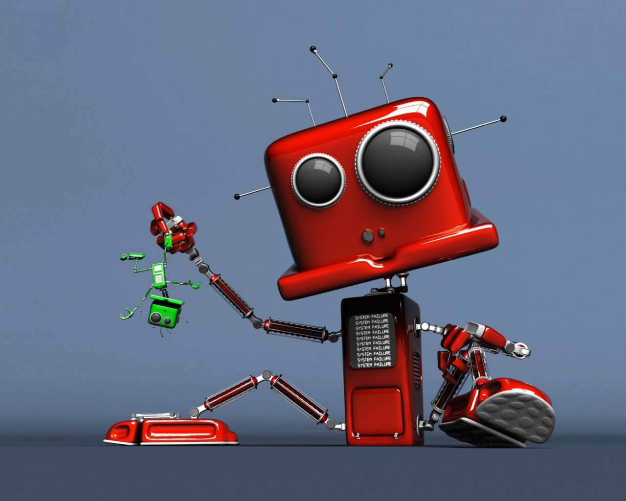 Funny Red Robot