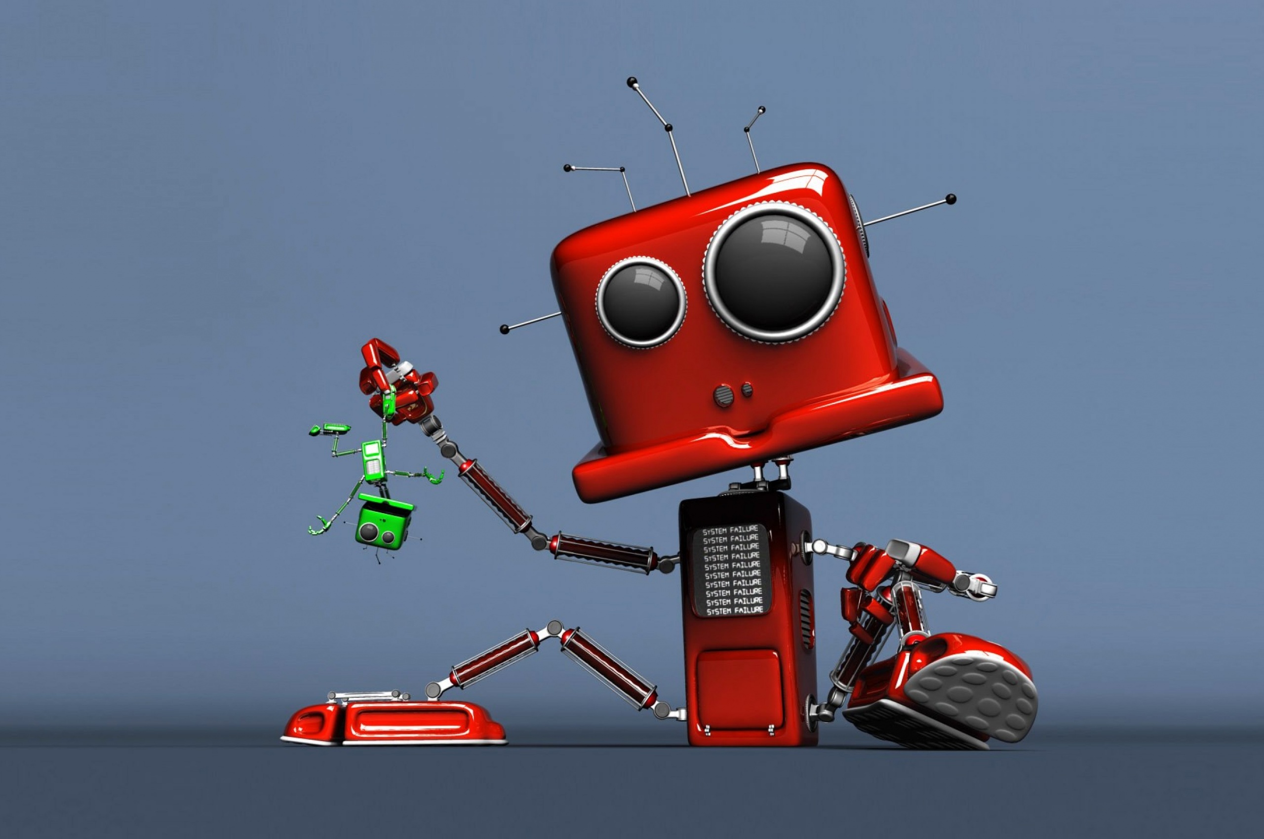 Funny Red Robot