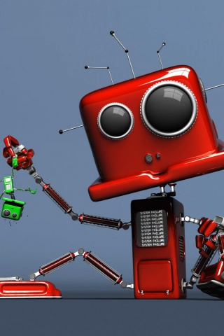 Funny Red Robot