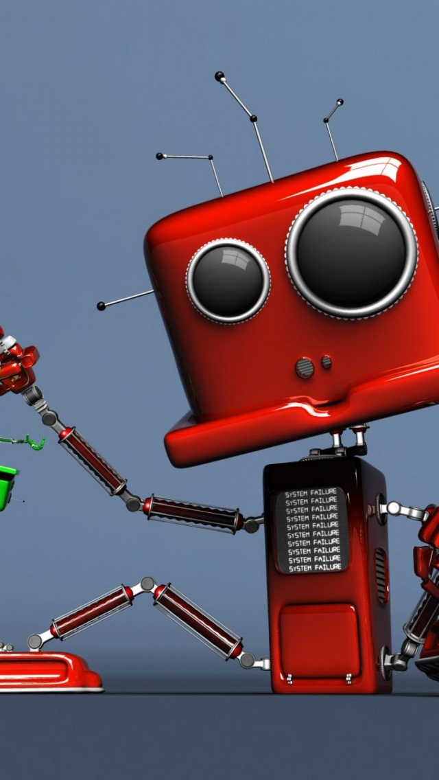 Funny Red Robot