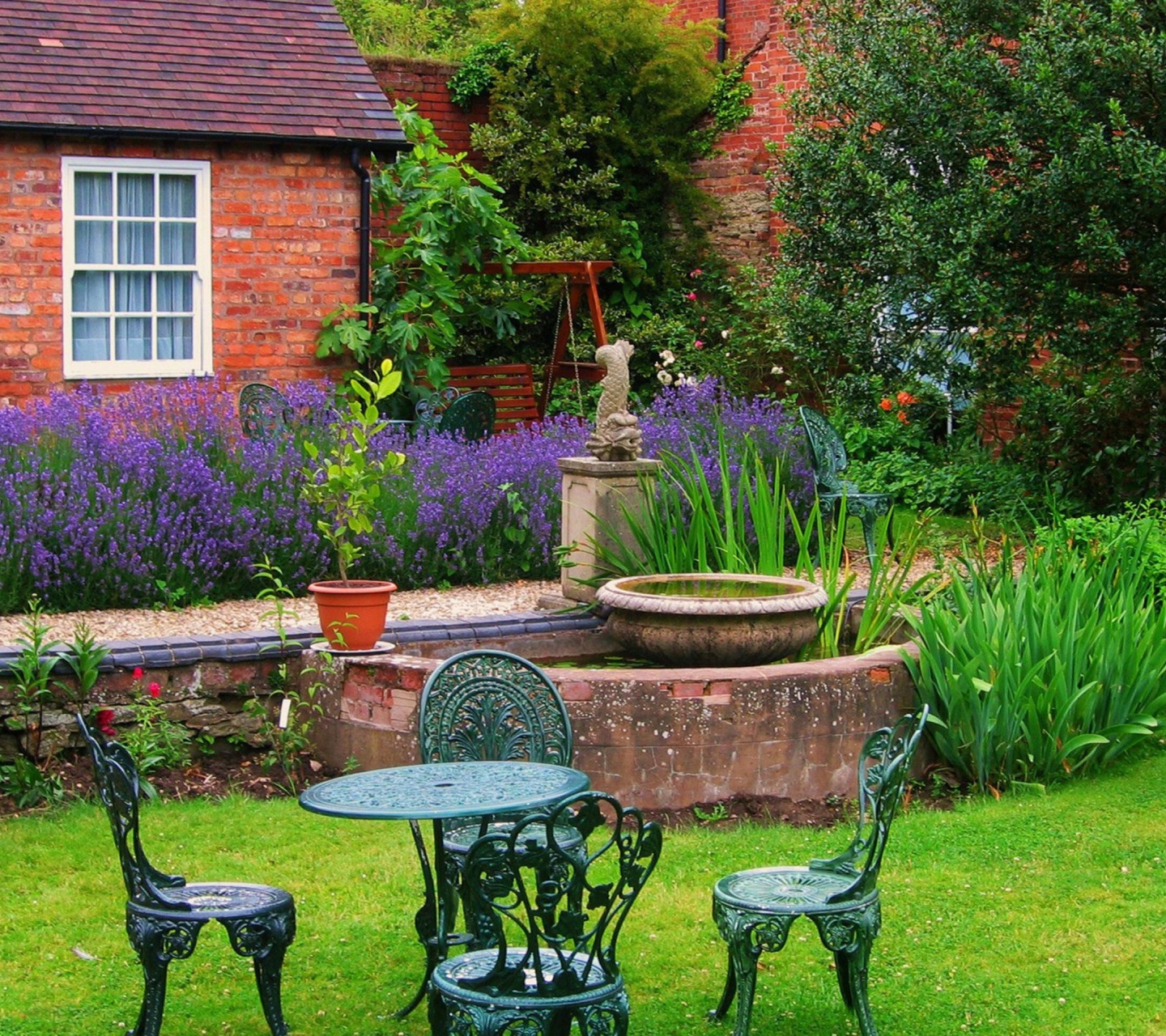 Garden At Dinham Hall Ludlow Shropshire