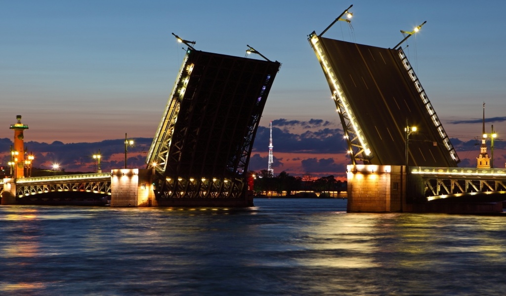 Geneva St Petersburg Russia Drawbridge City Landscape