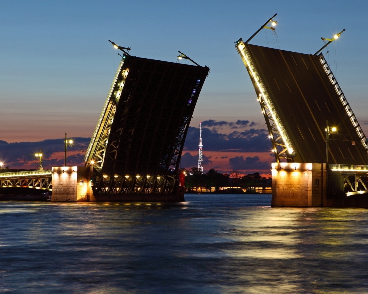 Geneva St Petersburg Russia Drawbridge City Landscape