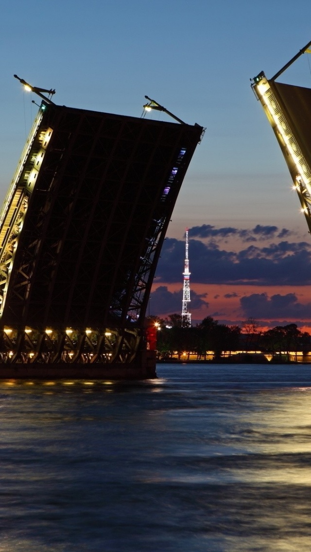 Geneva St Petersburg Russia Drawbridge City Landscape