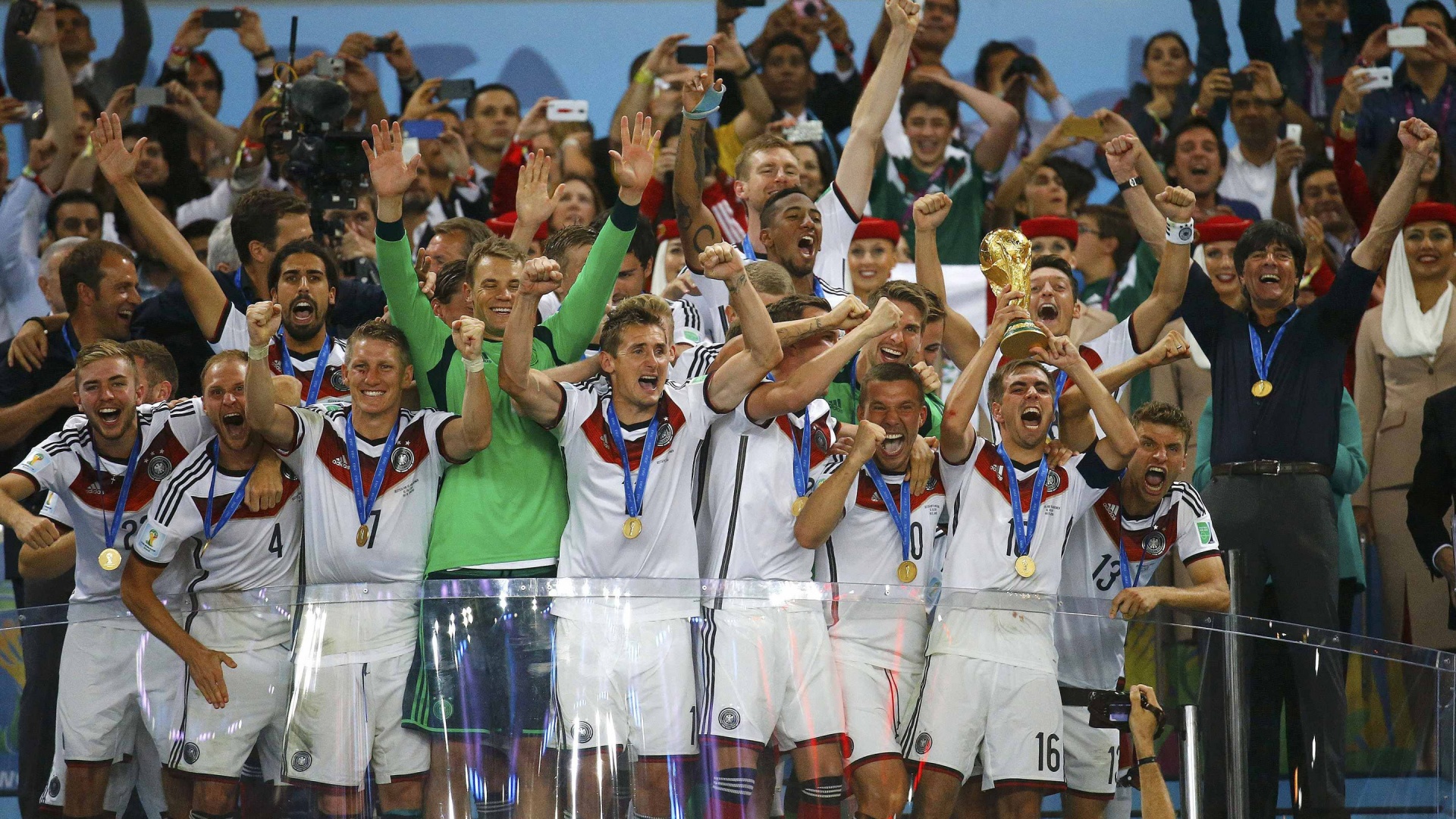 German Players Celebrate Title Of WC