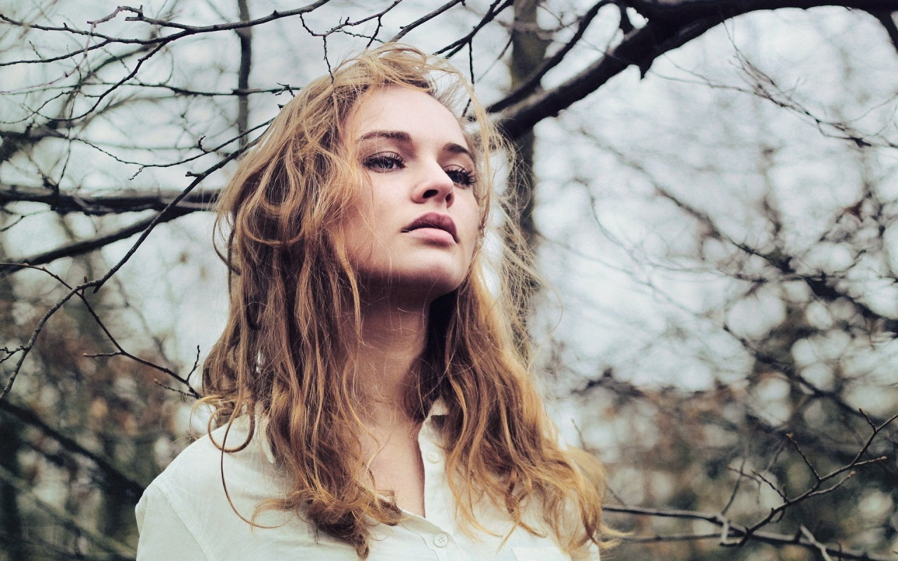 Girl Blond Dead Trees