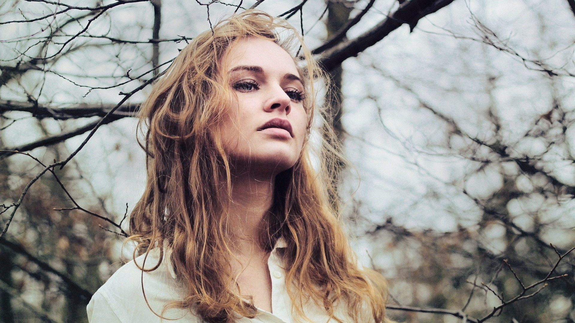 Girl Blond Dead Trees