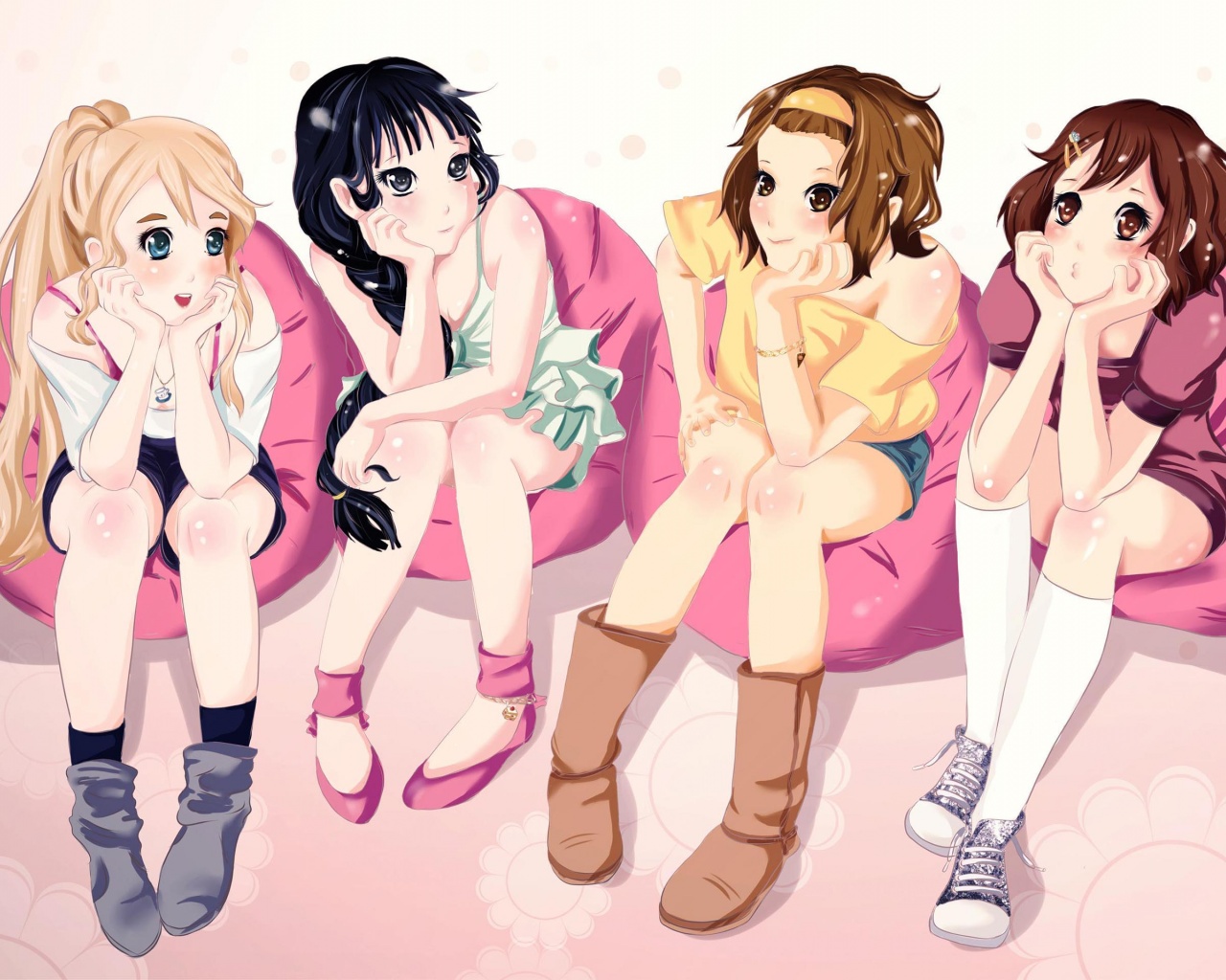 Girlfriend Friends Group K On Kotobuki Tsumugi Tainaka Ritsu Hirasawa Yui Akiyama Mio