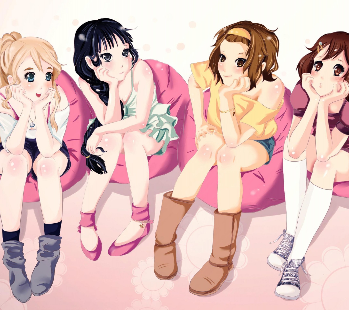 Girlfriend Friends Group K On Kotobuki Tsumugi Tainaka Ritsu Hirasawa Yui Akiyama Mio