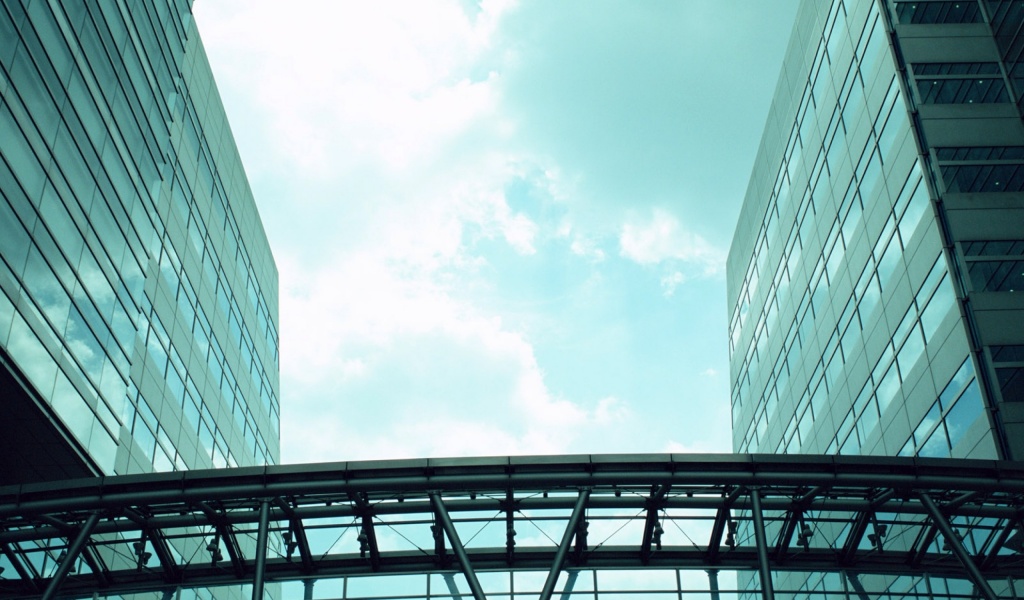 Glass Bridge Between Two Buildings