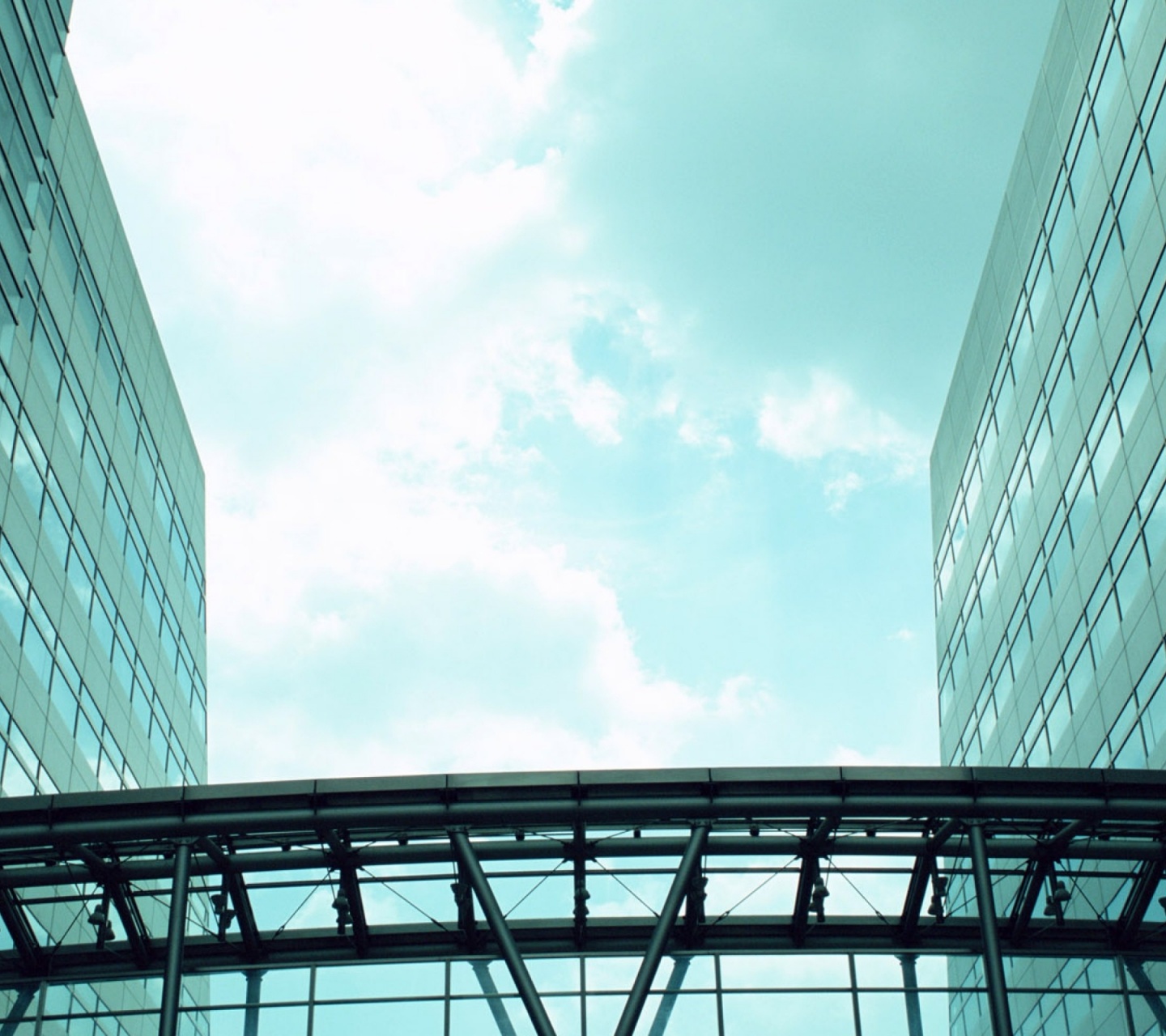 Glass Bridge Between Two Buildings