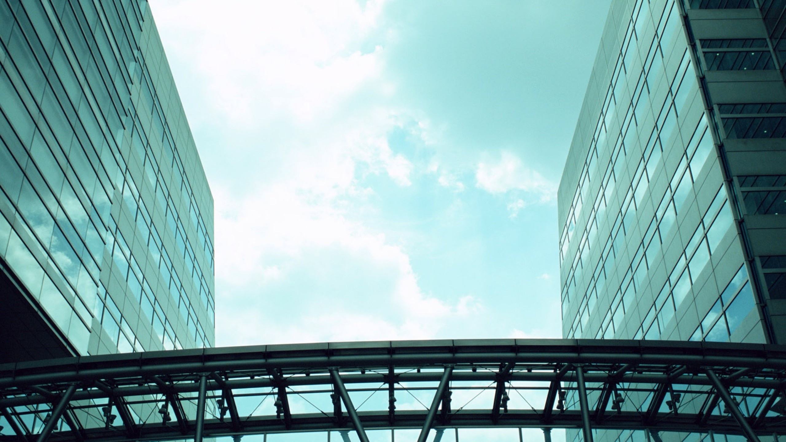 Glass Bridge Between Two Buildings