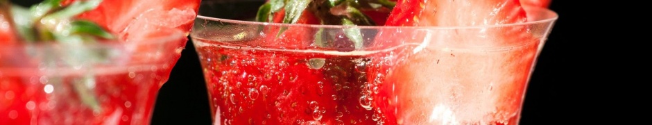 Glass Fruits Food Strawberries Drinks Black Background