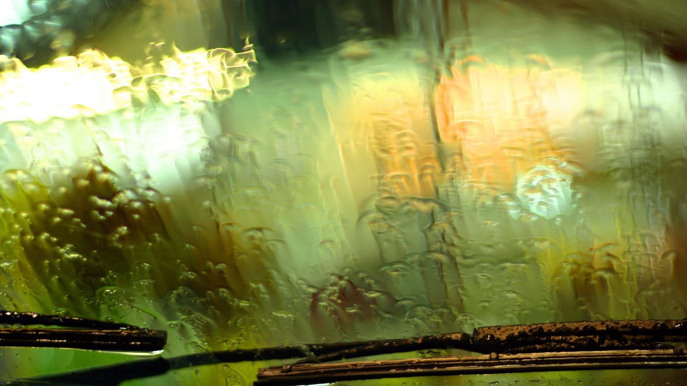 Glass Rain Machine Wipers Drops