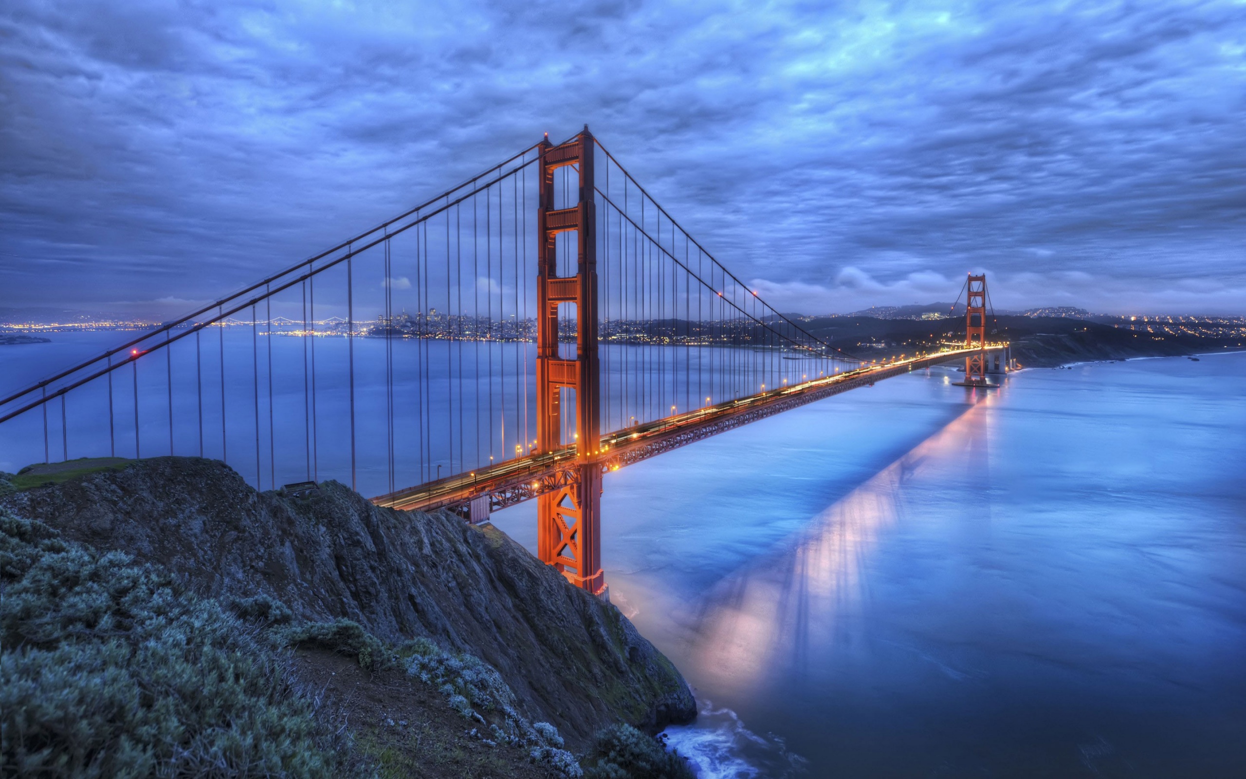 Golden Gate Bridge At Night