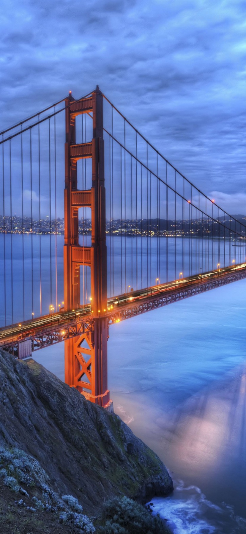 Golden Gate Bridge At Night