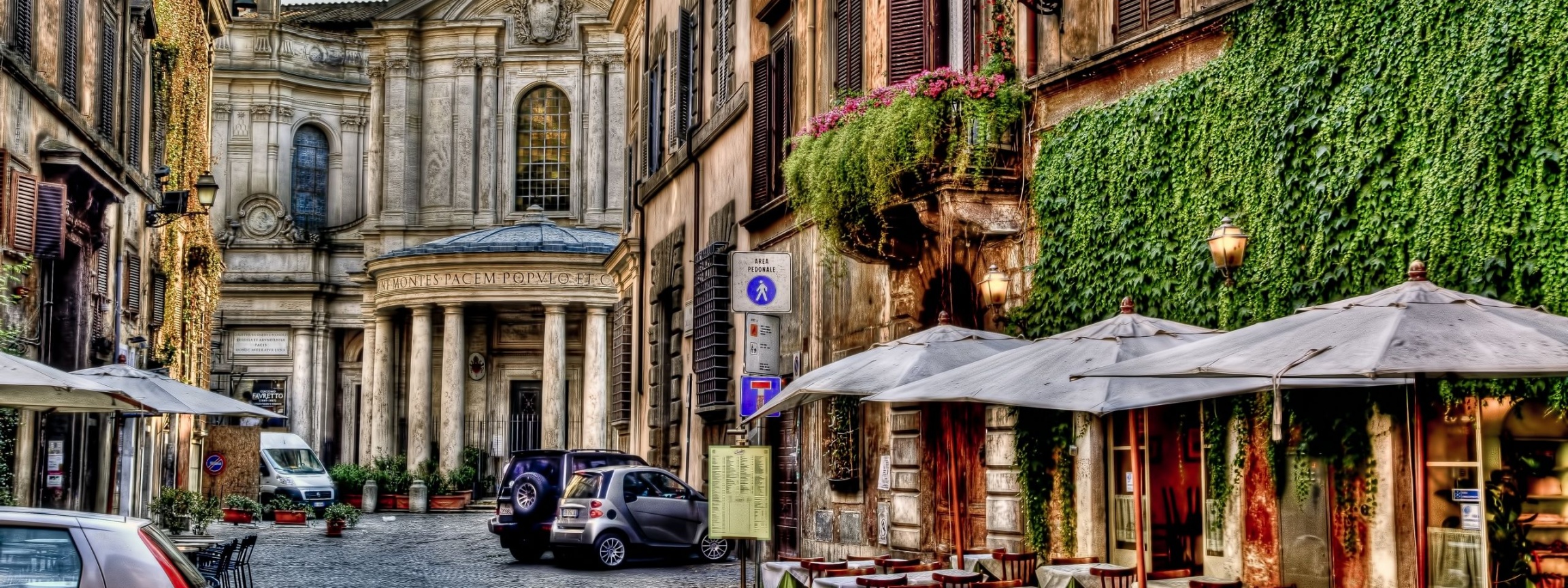 Good Morningrome Alley Architecture Beautiful Buildings Cafe City Colorful Flowers Houses Italy Morning Nature Old Peaceful Roma Sky Street