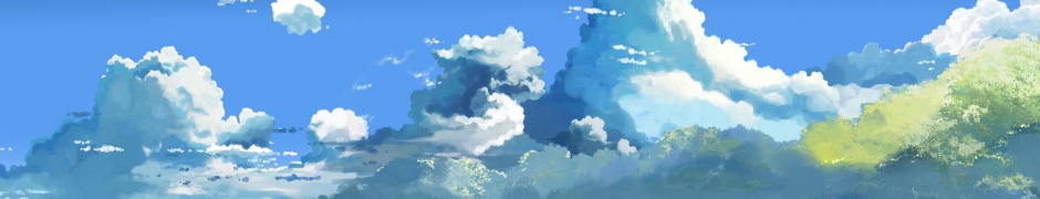 Grass Sky Clouds Sunlight Meadow 5 Centimeters Per Second