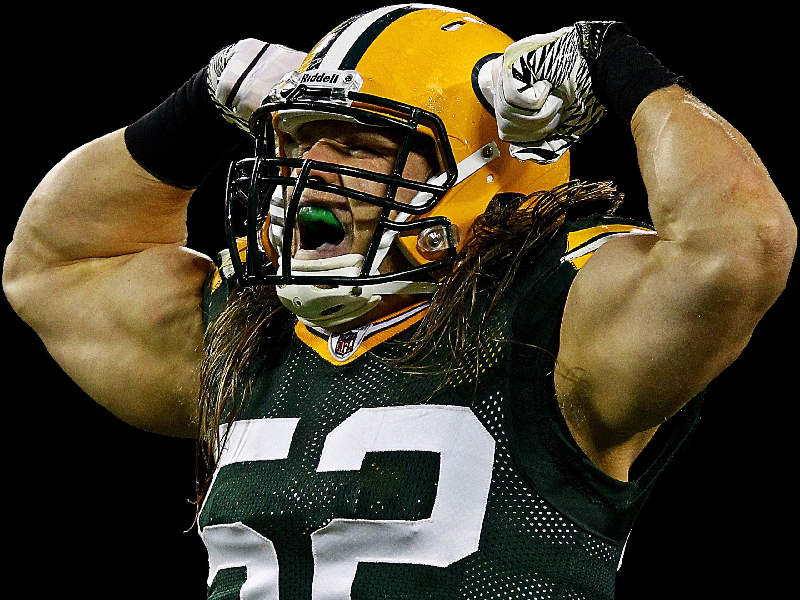 Green Bay Packers American Football Clay Matthews Flexing